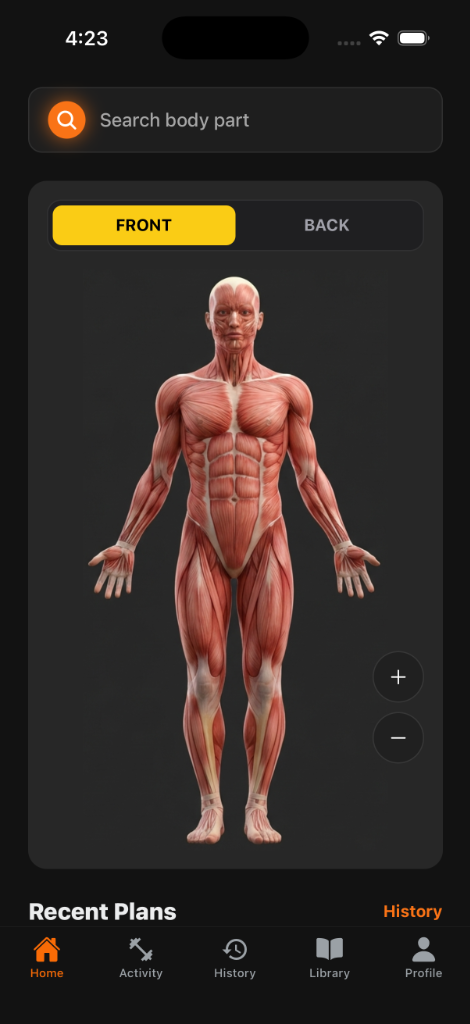 MuscliKnot App Screen